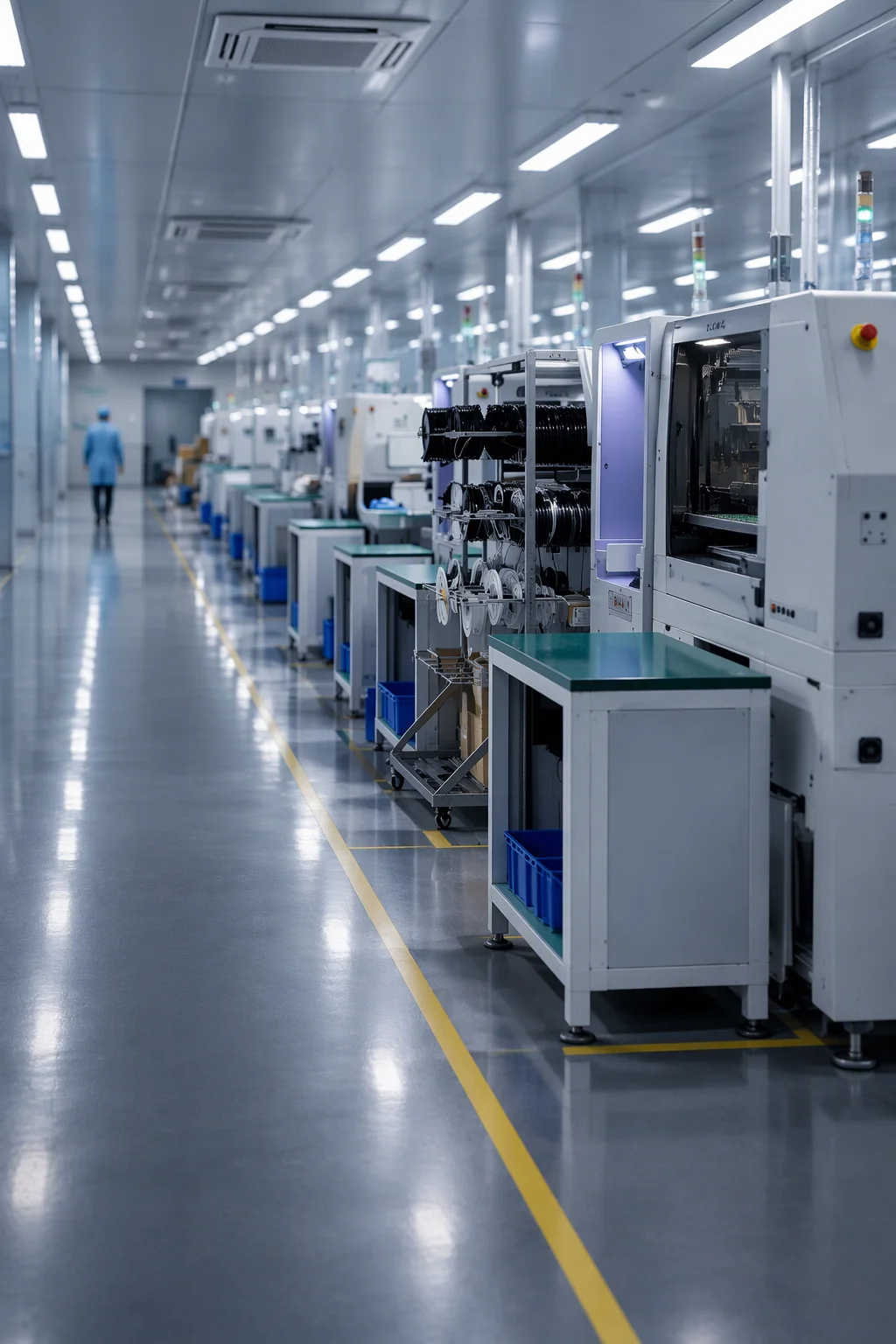 SMT production line at the GEOLiNK plant in Shenzhen