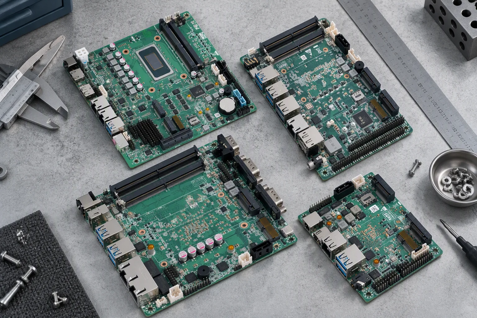 Industrial motherboard in a thermal test chamber
