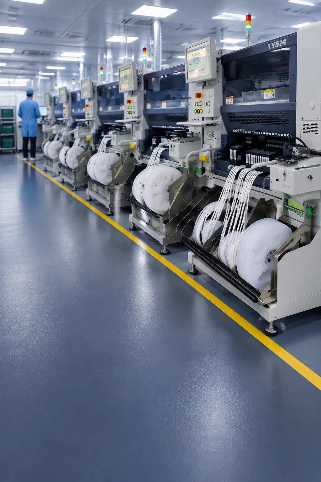 SMT line inside the GEOLiNK factory in Shenzhen
