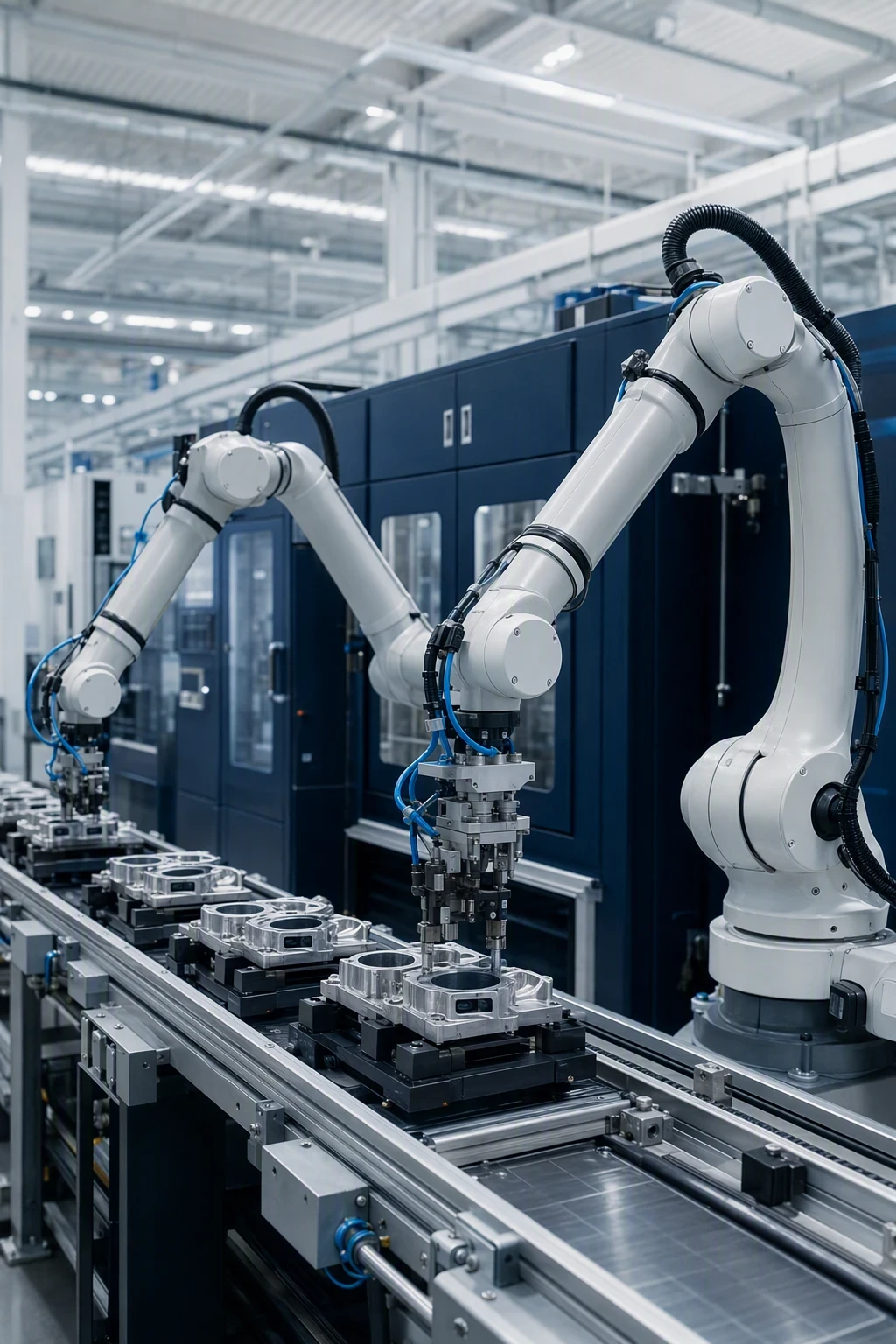 Machine vision inspection cell on a factory floor