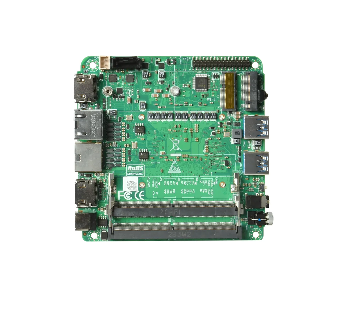 AD600CA industrial motherboard, detail view