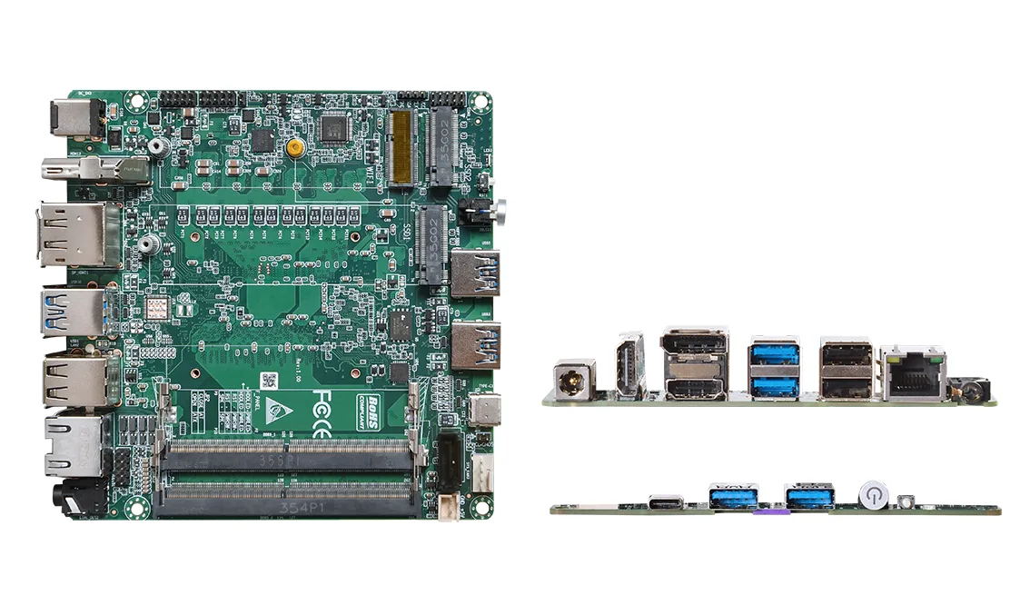 AD600NA industrial motherboard, detail view