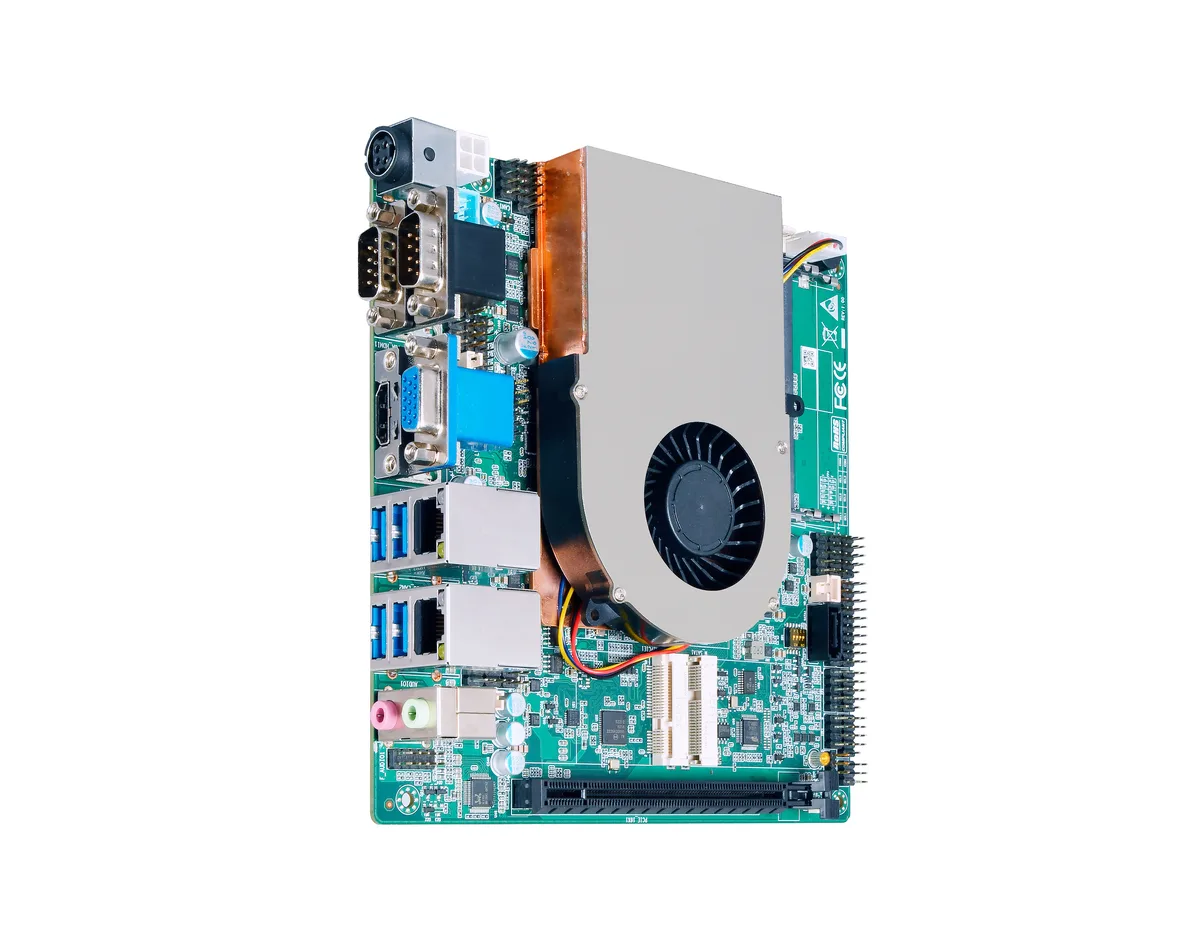 ITXD20B industrial motherboard, detail view