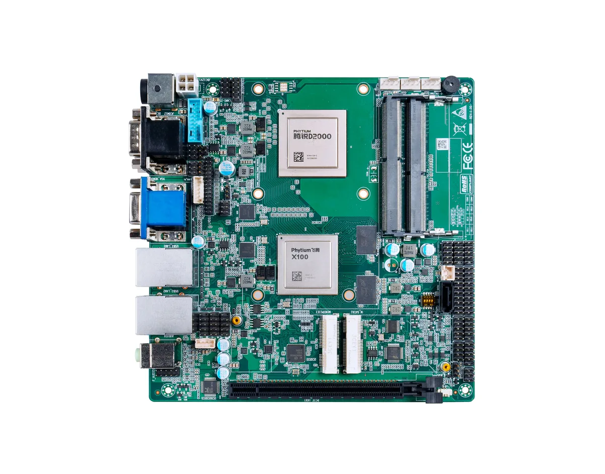 ITXD20B industrial motherboard, detail view