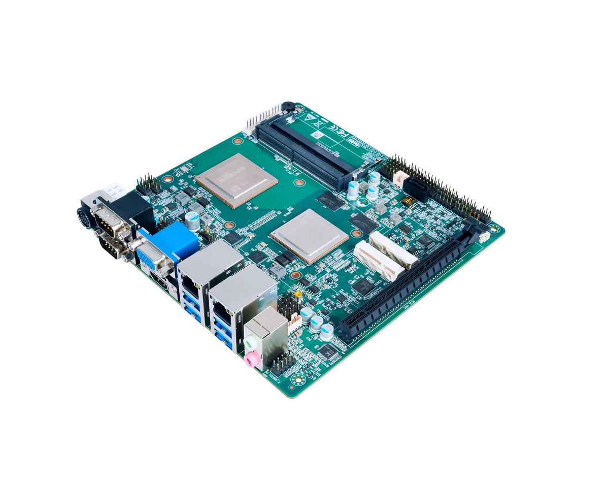 ITXD20B industrial motherboard, detail view